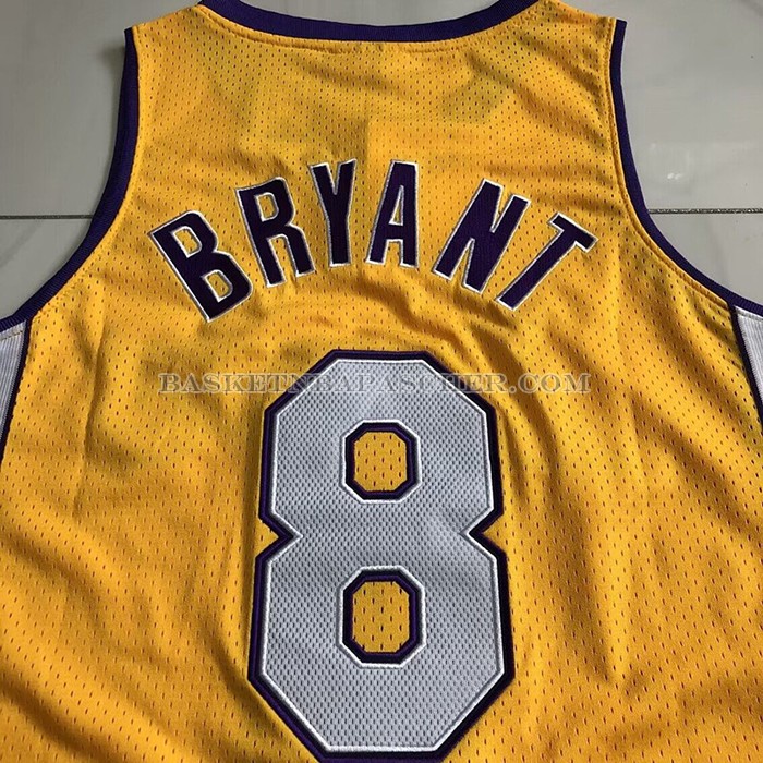 Maillot Los Angeles Lakers Kobe Bryant NO 8 Mitchell & Ness 1999-00 Jaune